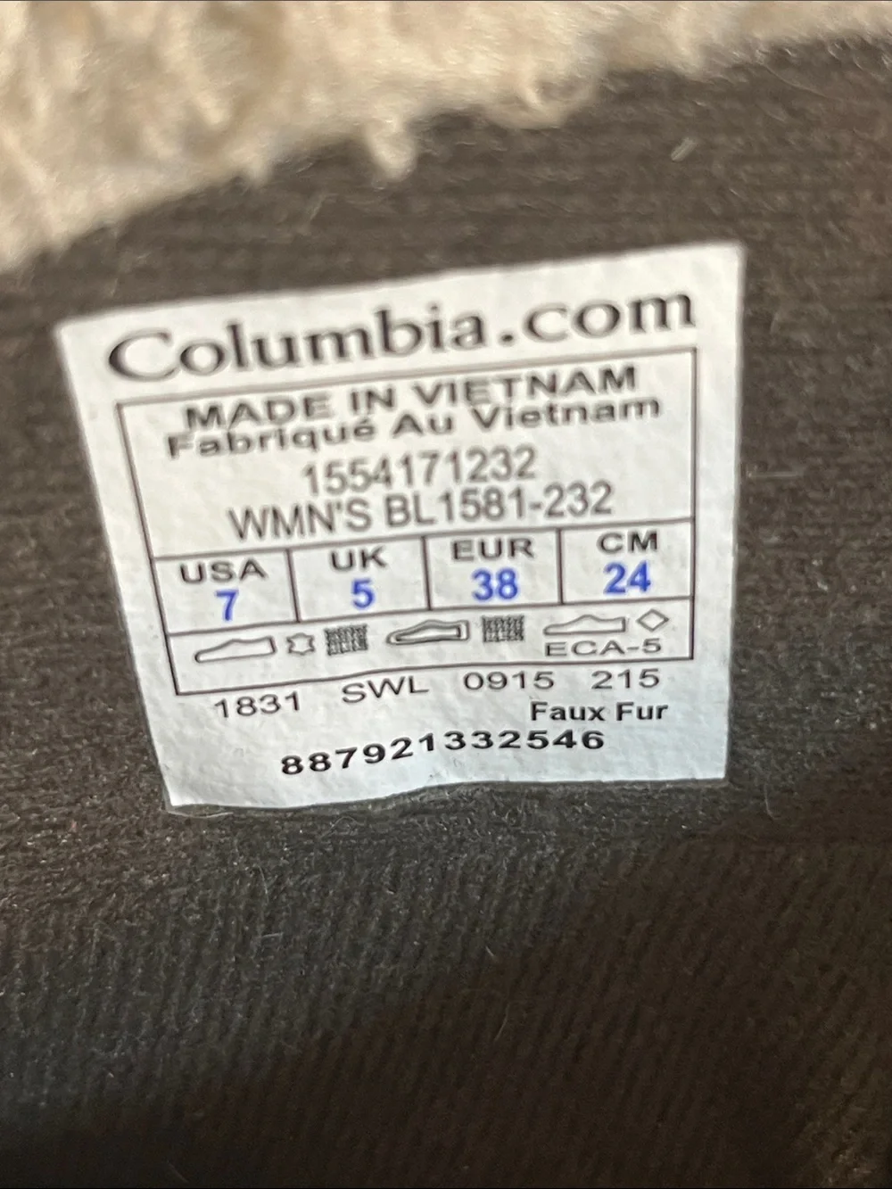 Columbia cozy faux